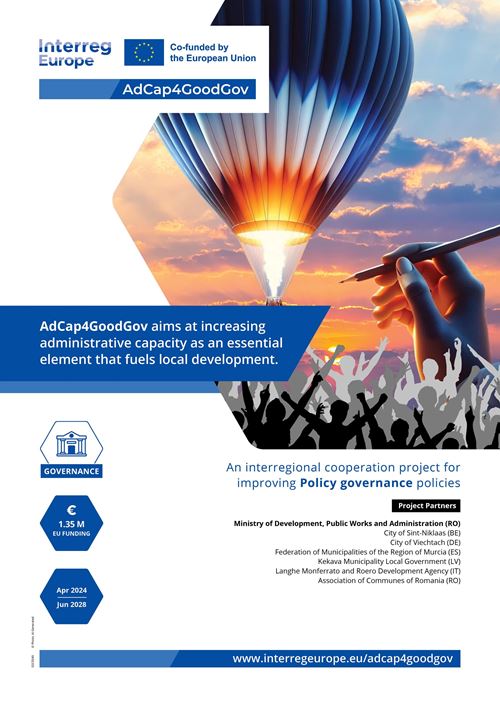 ein Poster mit einem Heißluftballon
